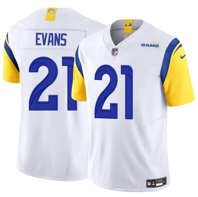 Men's Los Angeles Rams #21 Zach Evans White 2024 F.U.S.E Vapor Untouchable Football Stitched Jersey